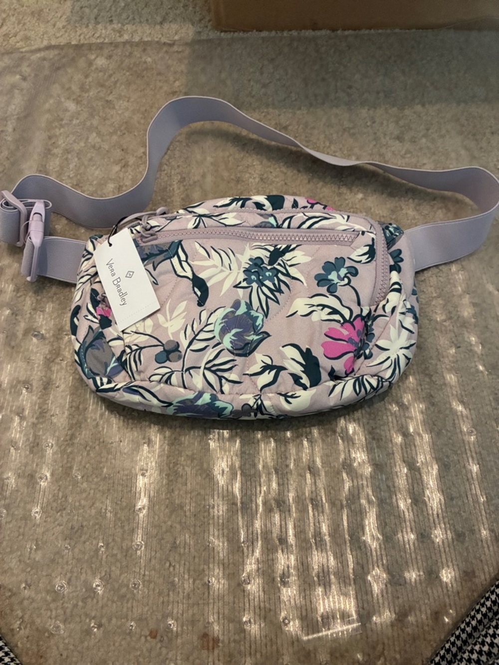 Vera Bradley Lavender Floral Crossbody Waist Bag
